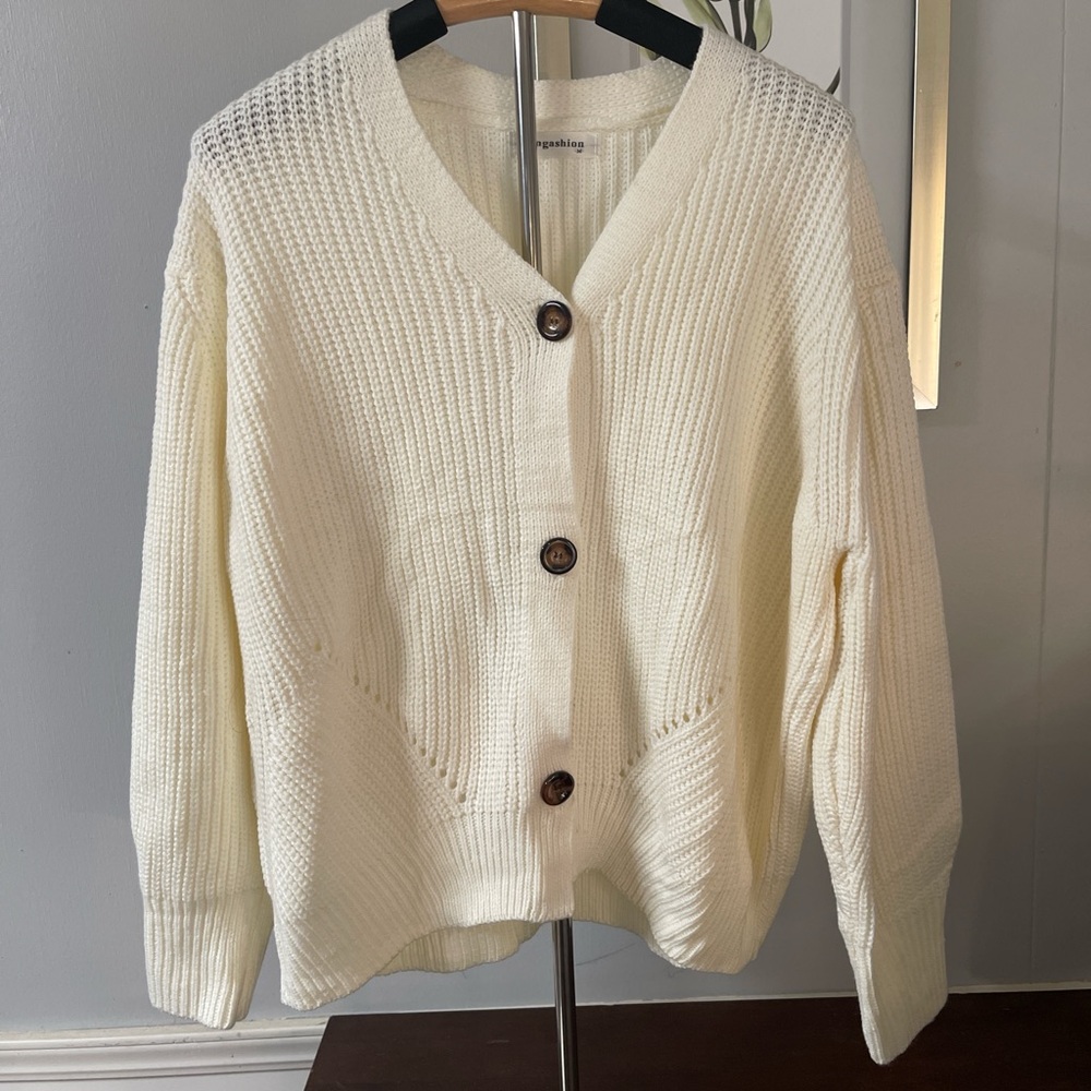 Cozy Cream Cardigan Sweater